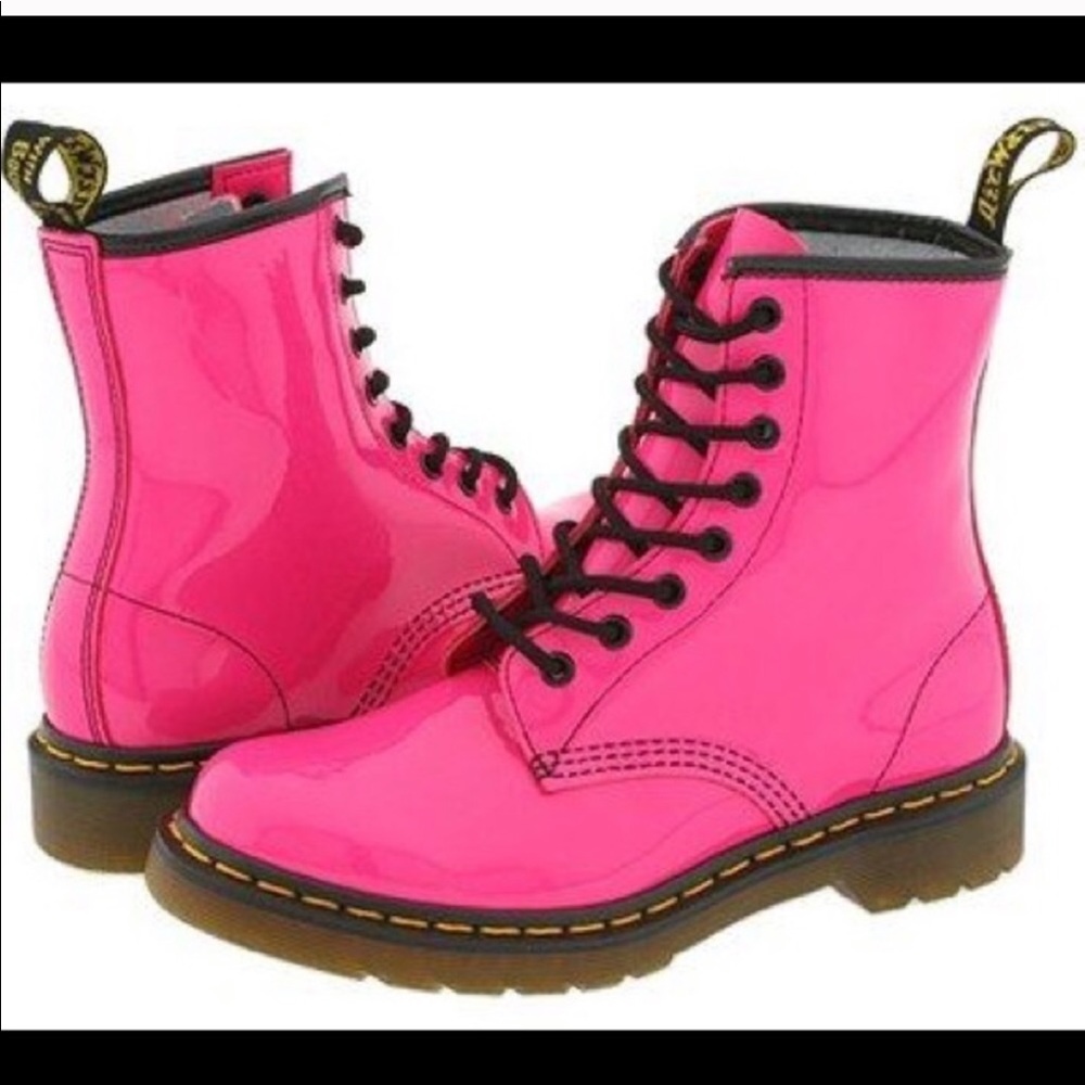 Hot Pink Doc Marten Boots (Size 7)